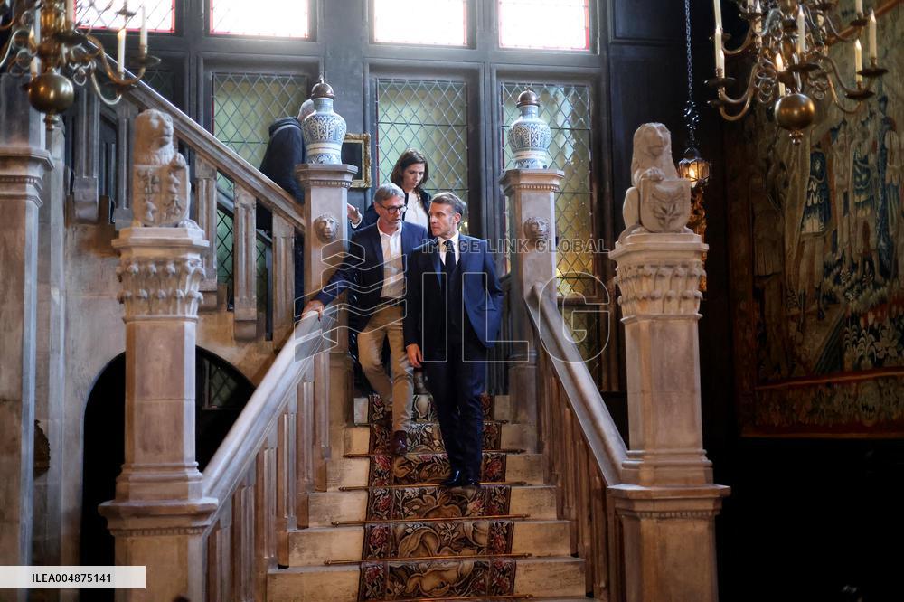 President Macron Visits the Pierre Loti House - Rochefort