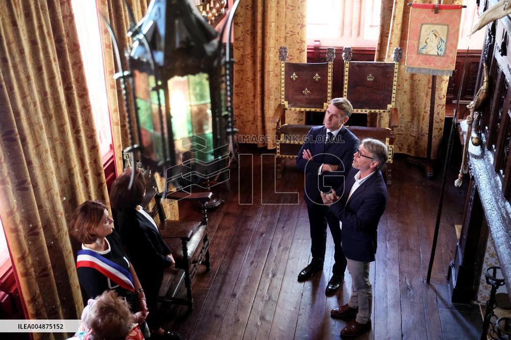 President Macron Visits the Pierre Loti House - Rochefort