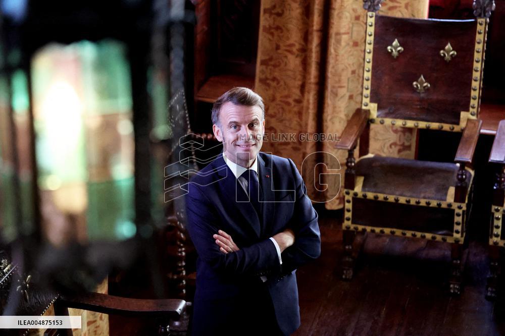 President Macron Visits the Pierre Loti House - Rochefort