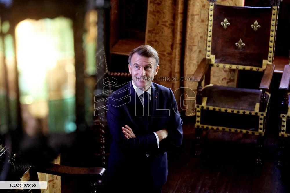 President Macron Visits the Pierre Loti House - Rochefort