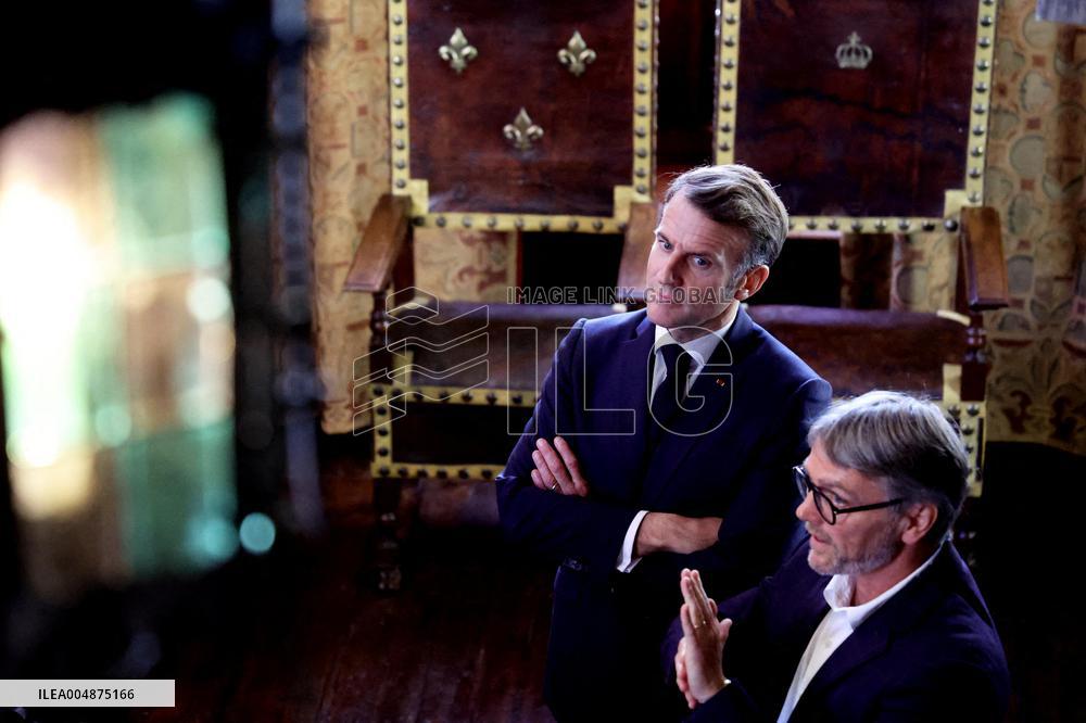 President Macron Visits the Pierre Loti House - Rochefort