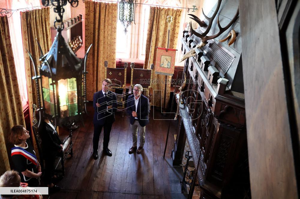 President Macron Visits the Pierre Loti House - Rochefort