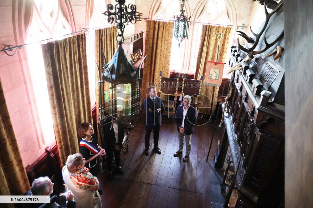 President Macron Visits the Pierre Loti House - Rochefort