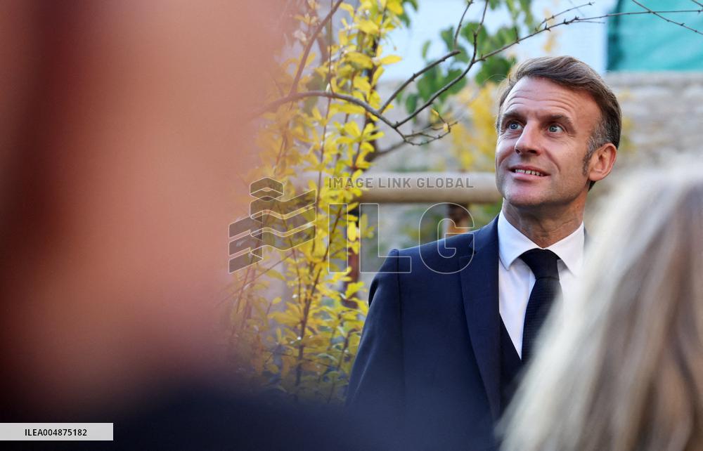 President Macron Visits the Pierre Loti House - Rochefort