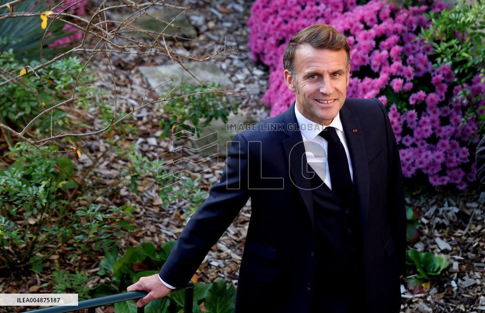 President Macron Visits the Pierre Loti House - Rochefort