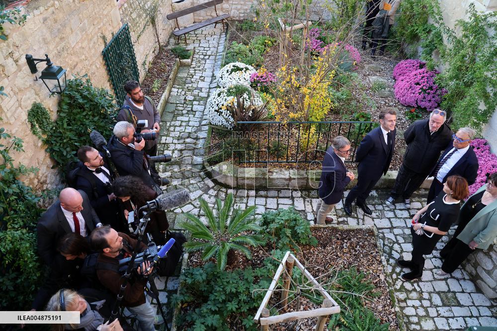 President Macron Visits the Pierre Loti House - Rochefort