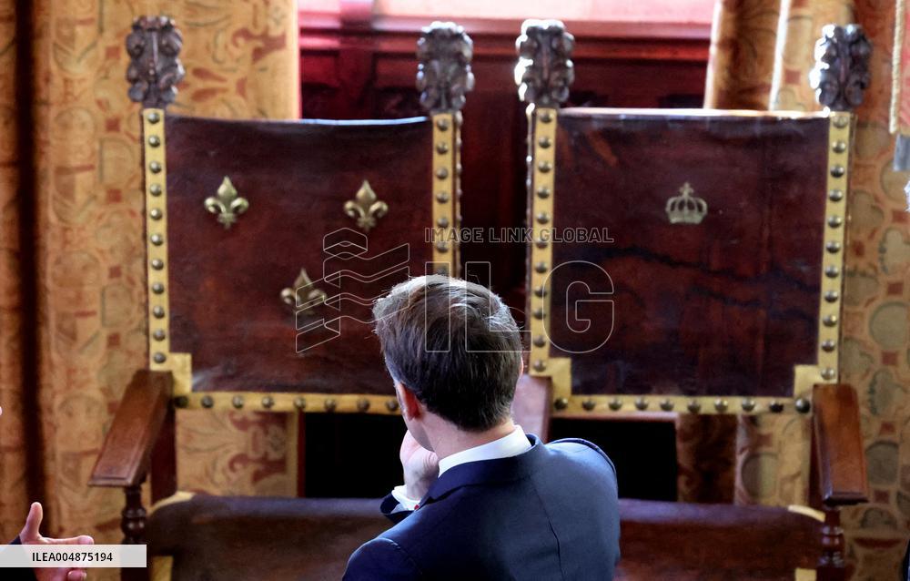 President Macron Visits the Pierre Loti House - Rochefort