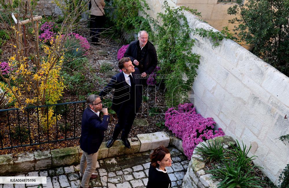 President Macron Visits the Pierre Loti House - Rochefort