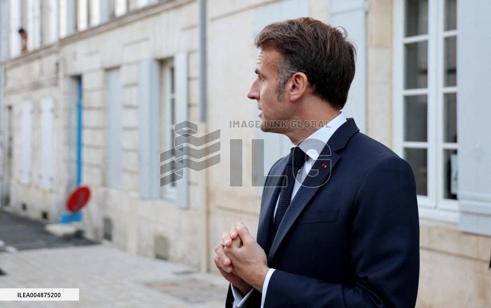 President Macron Visits the Pierre Loti House - Rochefort