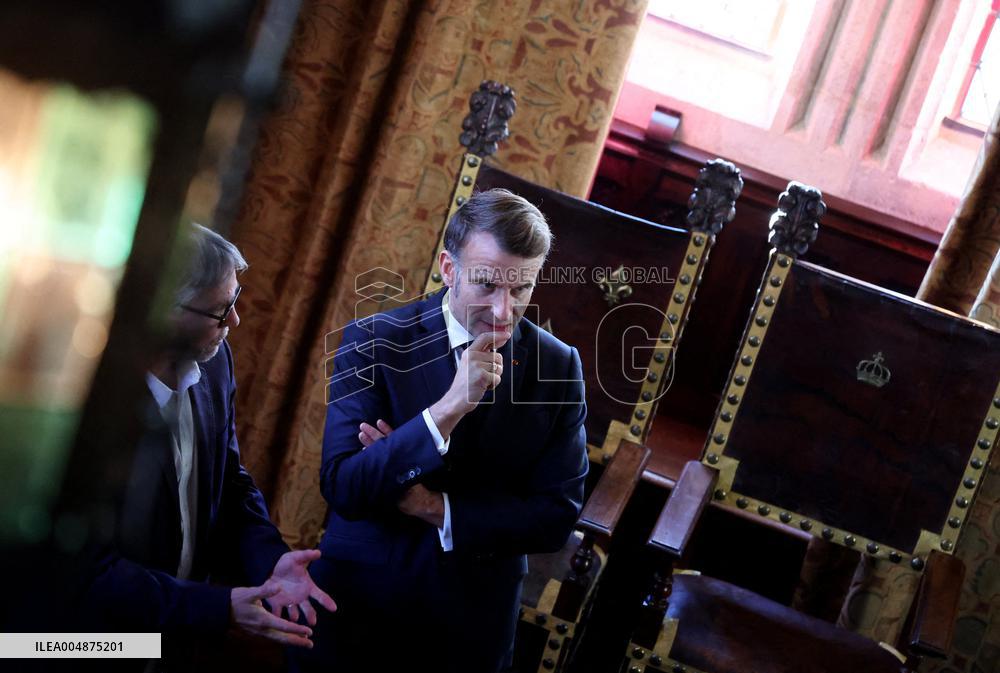 President Macron Visits the Pierre Loti House - Rochefort