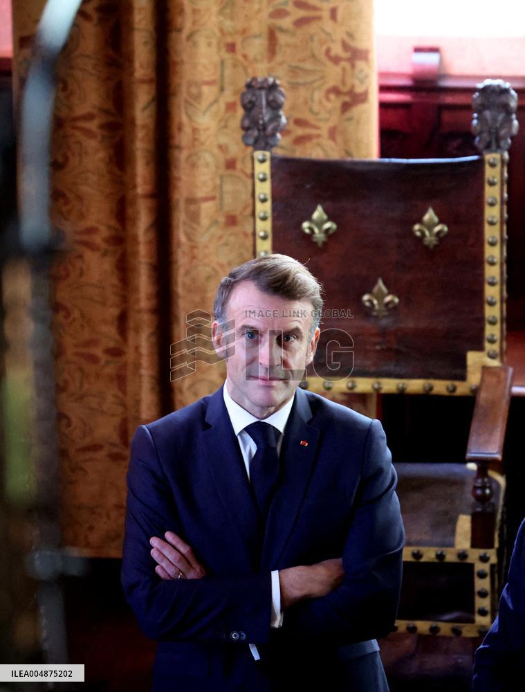 President Macron Visits the Pierre Loti House - Rochefort