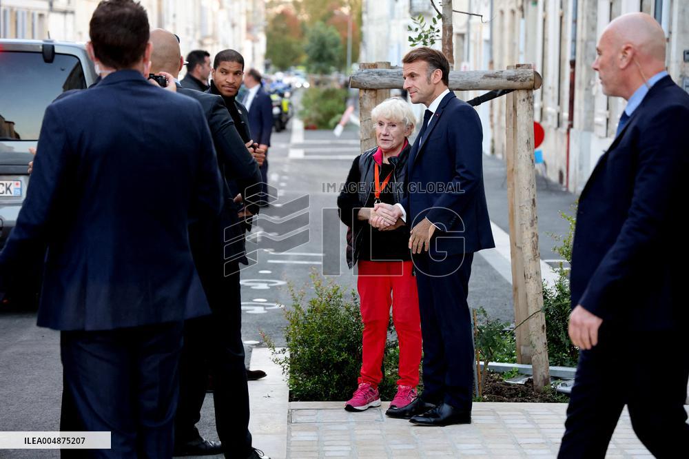 President Macron Visits the Pierre Loti House - Rochefort