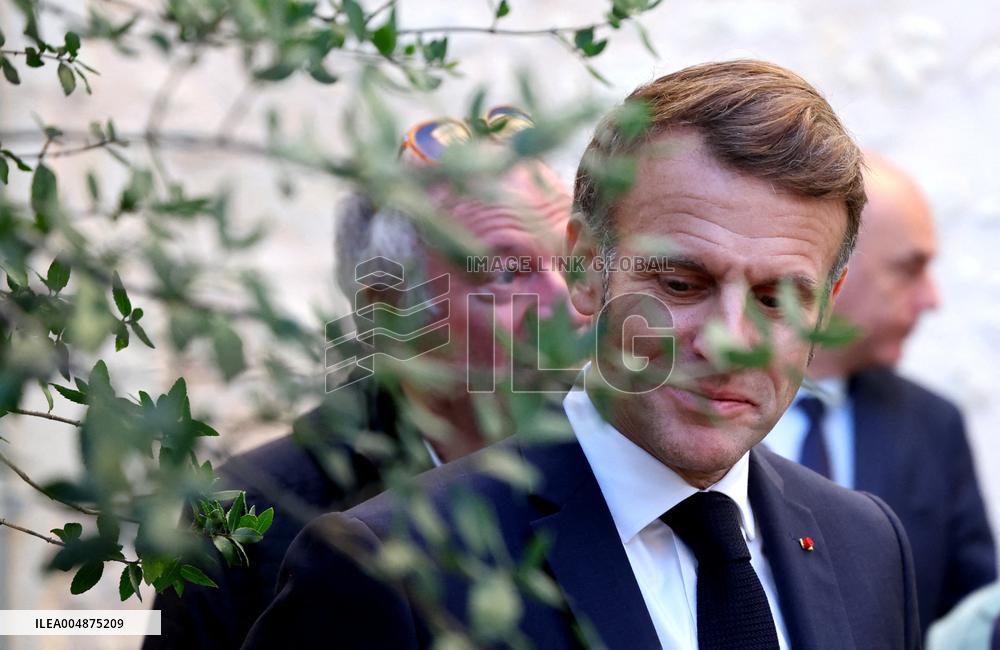 President Macron Visits the Pierre Loti House - Rochefort