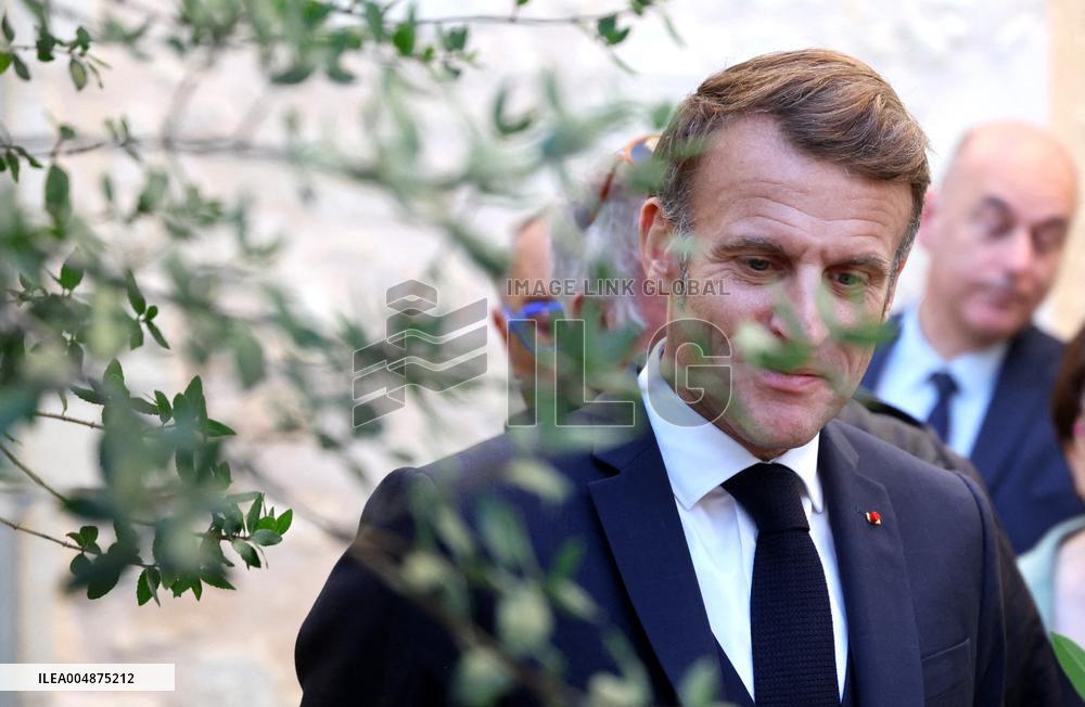 President Macron Visits the Pierre Loti House - Rochefort