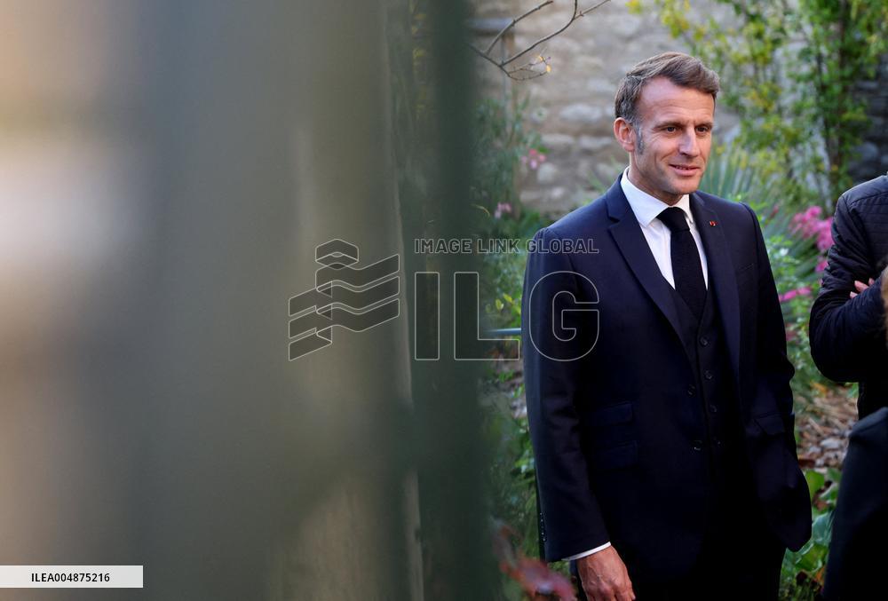 President Macron Visits the Pierre Loti House - Rochefort