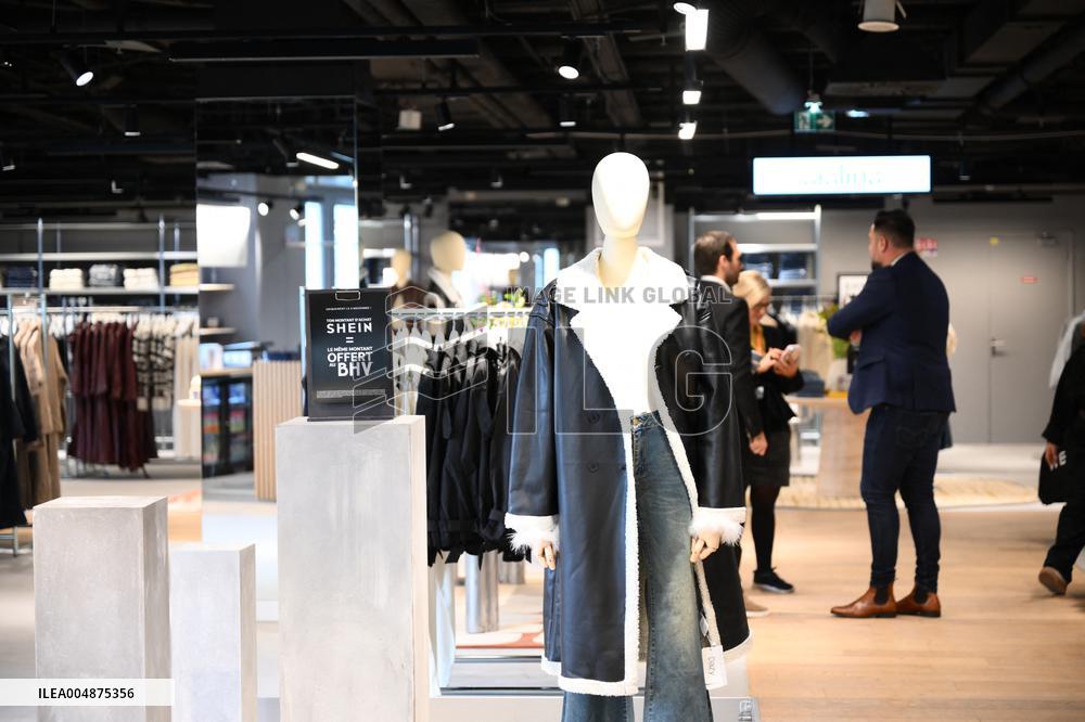 Opening Day of Shein First Physical Store at BHV - Paris