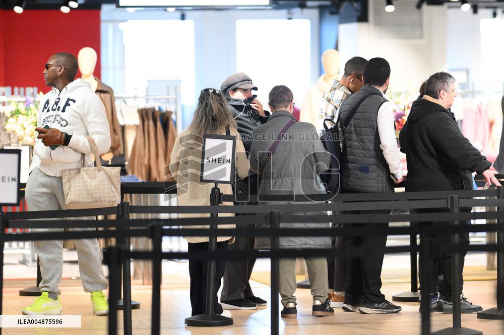 Opening Day of Shein First Physical Store at BHV - Paris