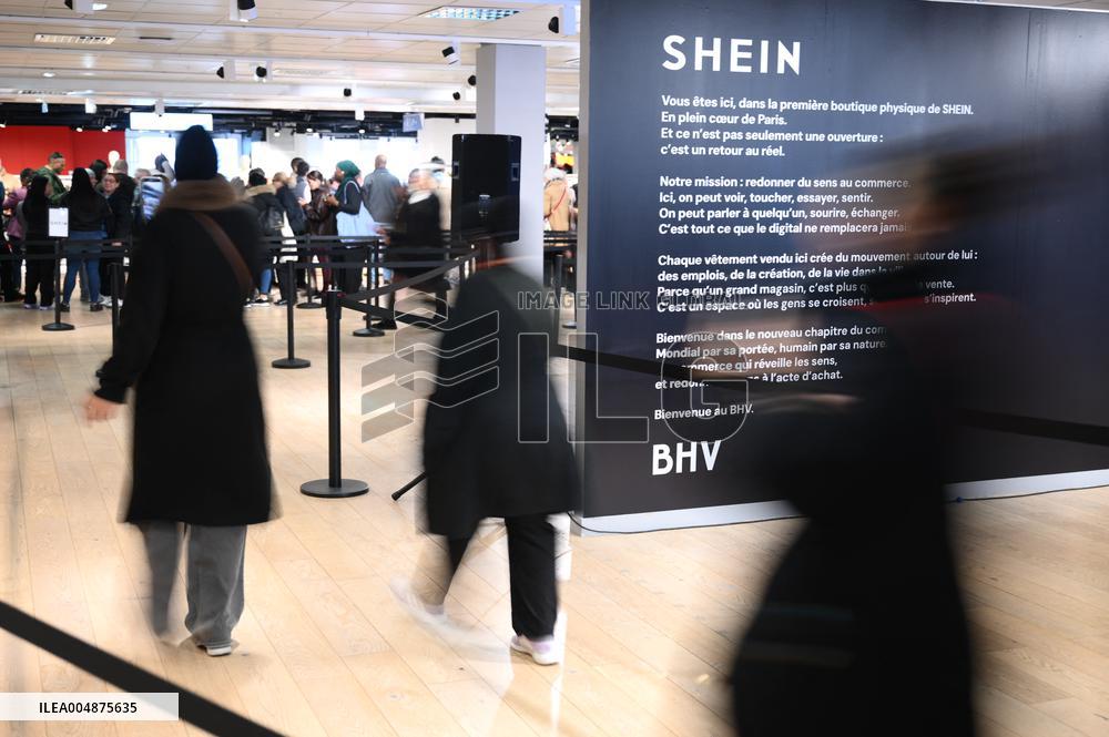 Opening Day of Shein First Physical Store at BHV - Paris