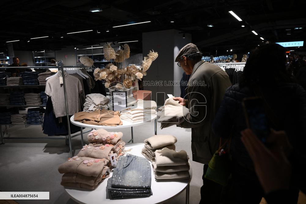 Opening Day of Shein First Physical Store at BHV - Paris