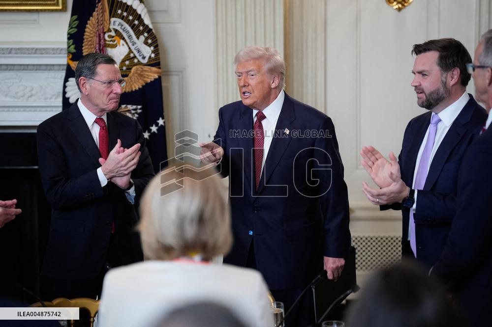 Trump With Republican Senators - Washington