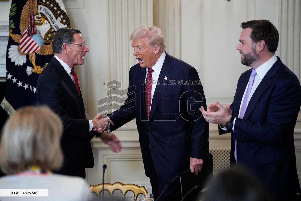 Trump With Republican Senators - Washington