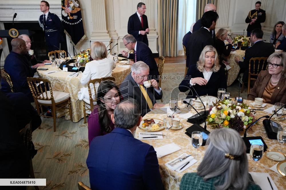 Trump With Republican Senators - Washington