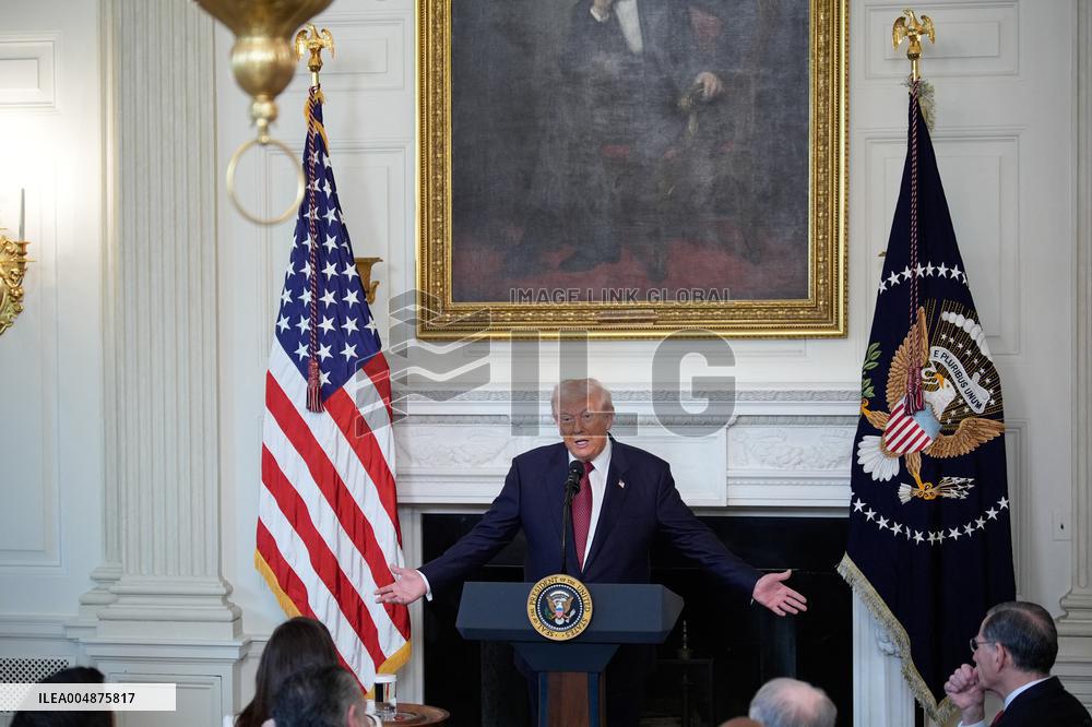 Trump With Republican Senators - Washington