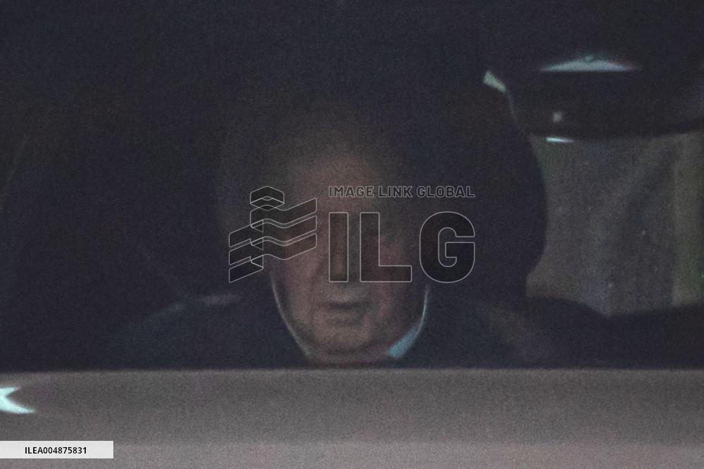 King Emeritus Juan Carlos I Arrives at Vigo Airport - Spain