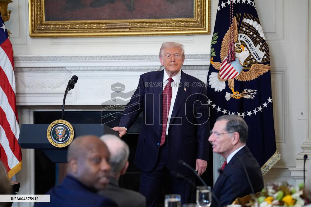 Trump With Republican Senators - Washington