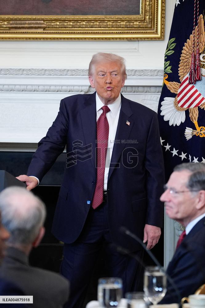 Trump With Republican Senators - Washington