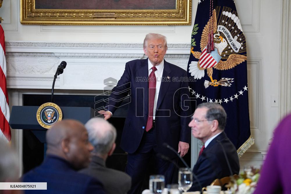 Trump With Republican Senators - Washington