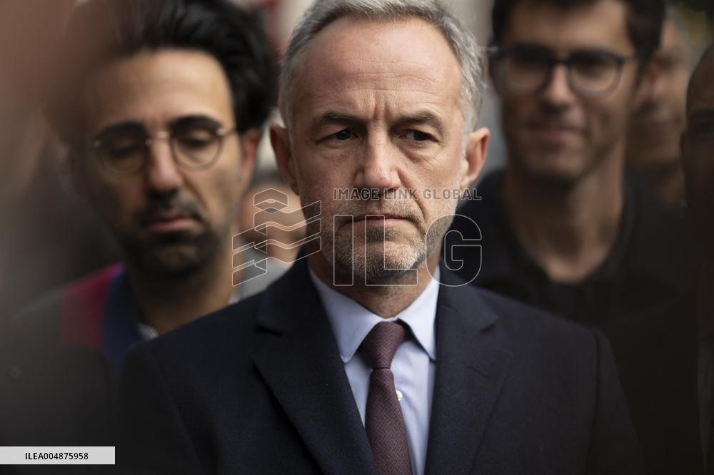 Emmanuel Gregoire In Front Of The BHV - Paris