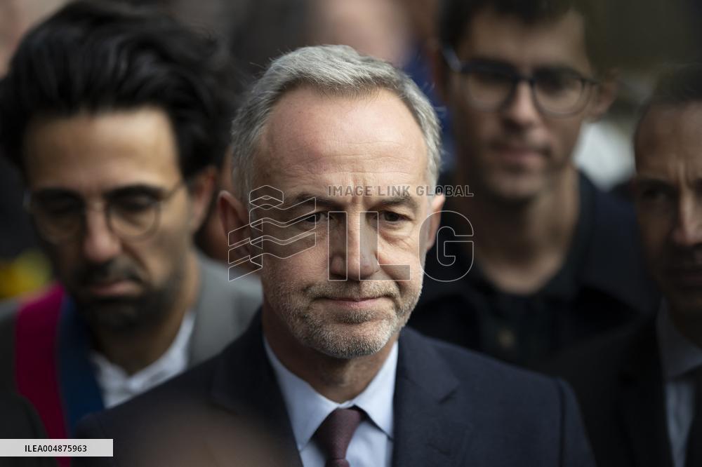 Emmanuel Gregoire In Front Of The BHV - Paris