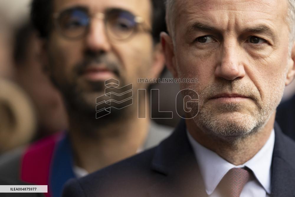 Emmanuel Gregoire In Front Of The BHV - Paris