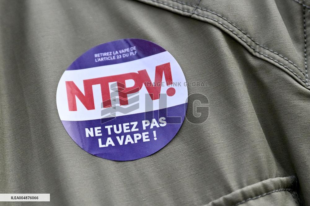 Protest Against Tax on E-Cigarette Liquids - Strasbourg