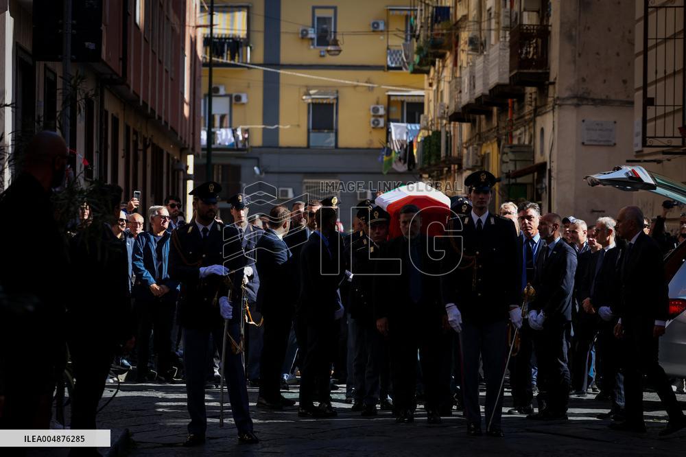 Funeral of State Police Chief In Naples - Italy