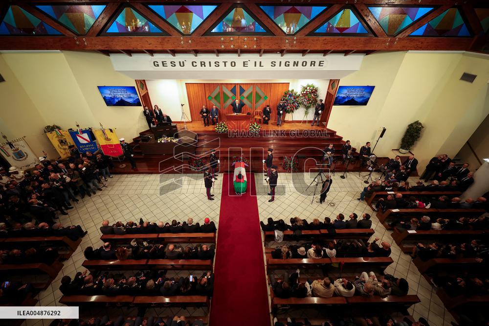 Funeral of State Police Chief In Naples - Italy
