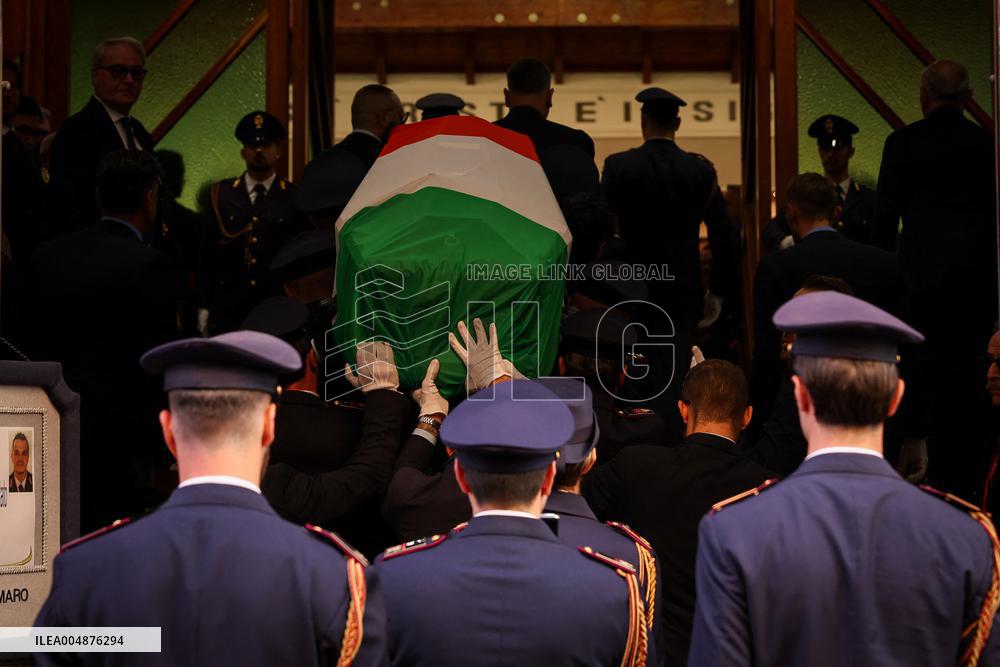 Funeral of State Police Chief In Naples - Italy