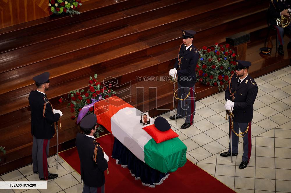 Funeral of State Police Chief In Naples - Italy