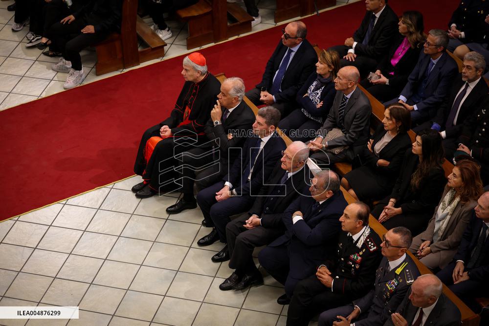 Funeral of State Police Chief In Naples - Italy