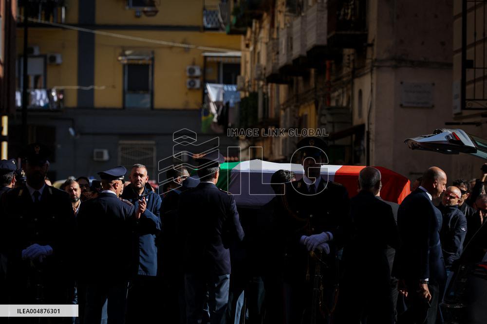 Funeral of State Police Chief In Naples - Italy