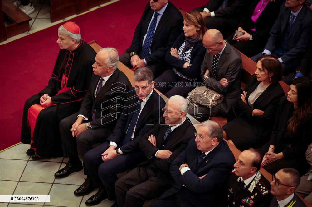 Funeral of State Police Chief In Naples - Italy