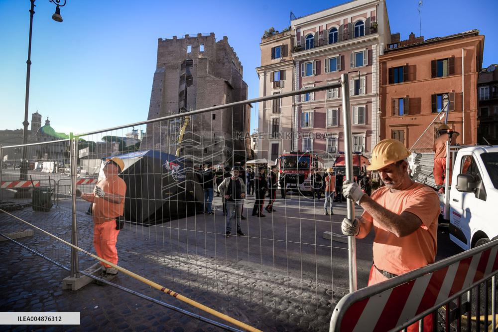 Drone Survey After Torre dei Conti Collapse - Rome