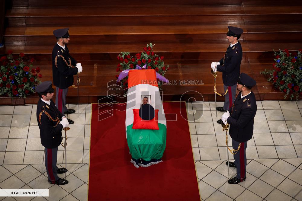 Funeral of State Police Chief In Naples - Italy
