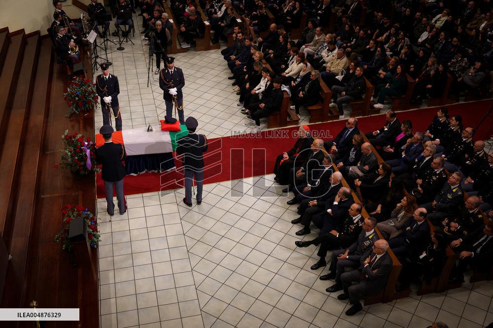Funeral of State Police Chief In Naples - Italy