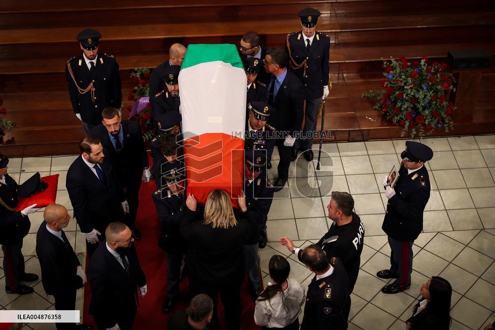 Funeral of State Police Chief In Naples - Italy