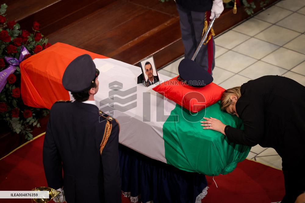 Funeral of State Police Chief In Naples - Italy