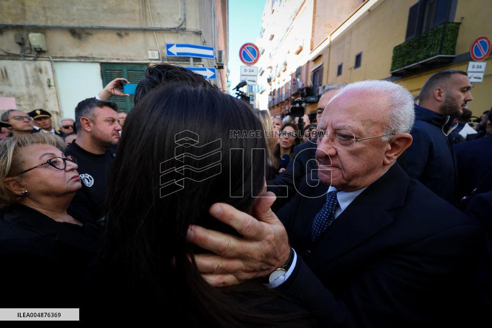Funeral of State Police Chief In Naples - Italy
