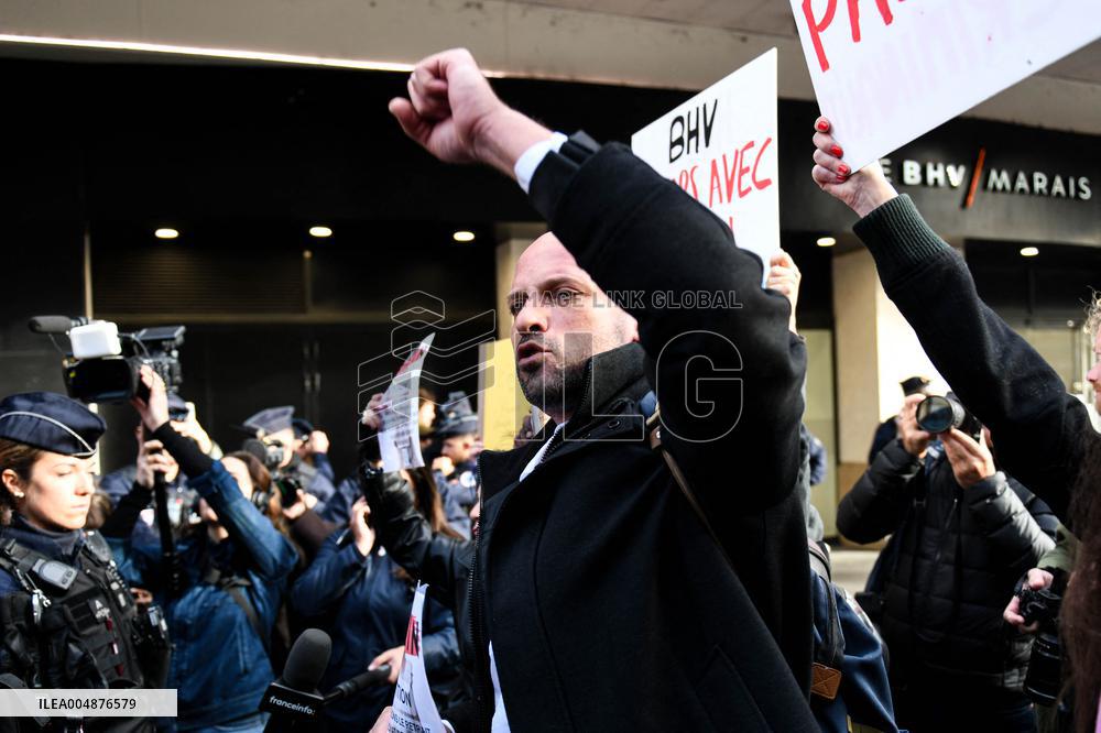 Protest Against Shein's Opening at BHV - Paris