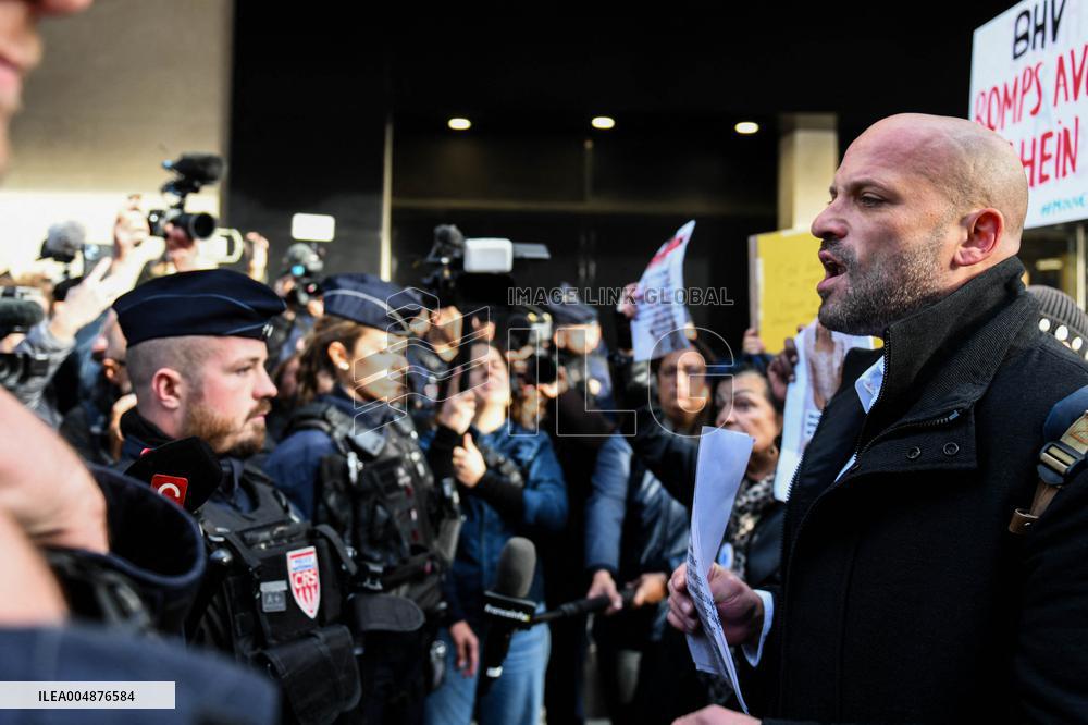 Protest Against Shein's Opening at BHV - Paris